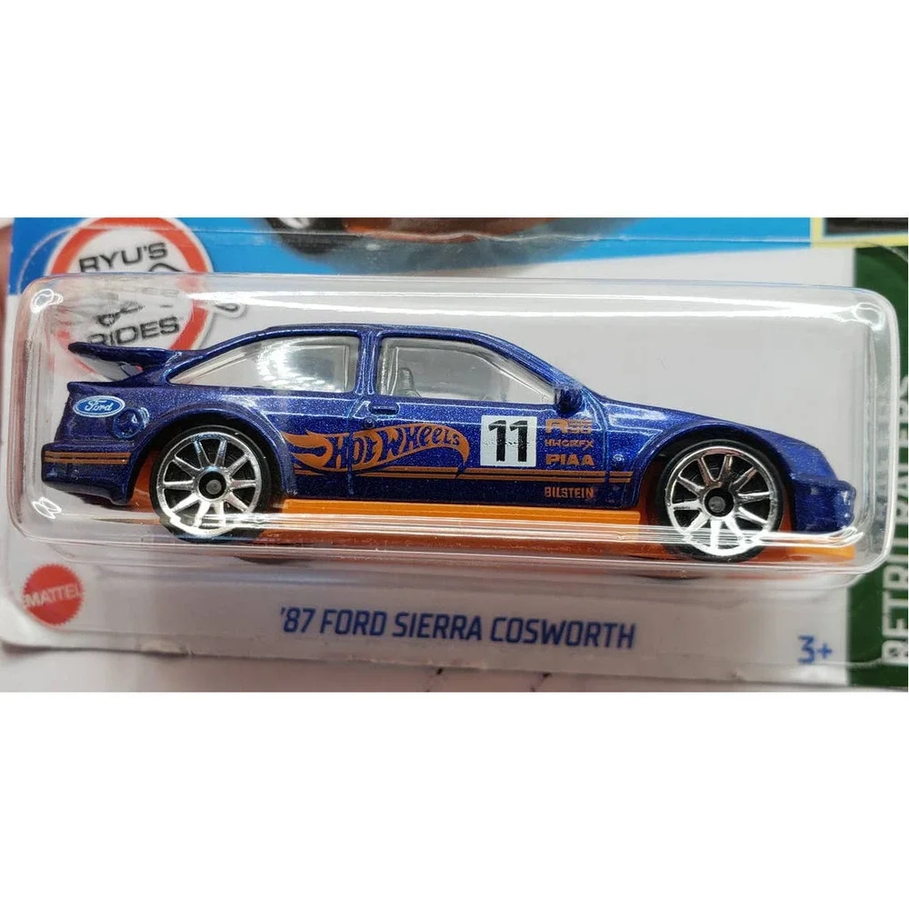 Hot Wheels Retro Racers '87 Ford Sierra Cosworth 1/64 Blue With 10 Spoke Wheels